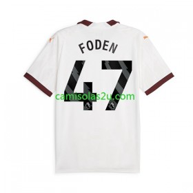 Camisolas de futebol Manchester City Phil Foden 47 Equipamento Alternativa 2023/24 Manga Curta